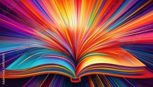 Retro colorful books