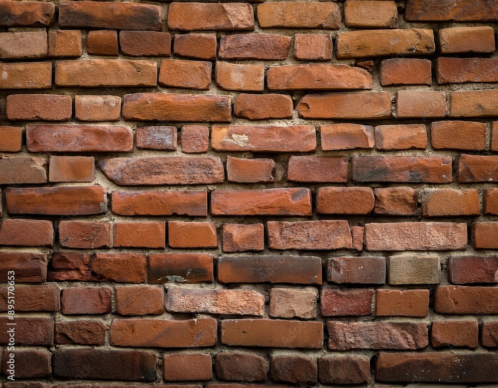 Rough, aged brick wall with weathered textures and natural imperfections. Rough, aged brick wall with weathered textures and natural imperfections.