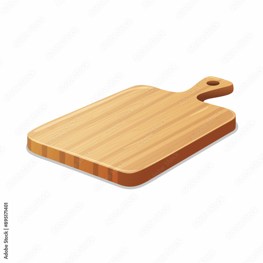 Flat Vector Wooden Cutting Board Icon Closeup Isolated on White Background. Cutting Board Design Template, Chopping Board Illustration Flat Vector Wooden Cutting Board Icon Closeup Isolated on White Background. Cutting Board Design Template, Chopping Board Illustration