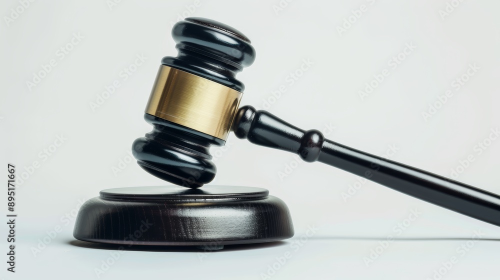 A close-up of a wooden gavel on a round base, symbolizing justice, law, and legal authority in a courtroom setting. A close-up of a wooden gavel on a round base, symbolizing justice, law, and legal authority in a courtroom setting.