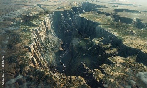 The colossal fissure cleaves the Earth, a geological marvel reshaping continents