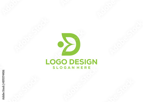 Initial letter D logo design vector template