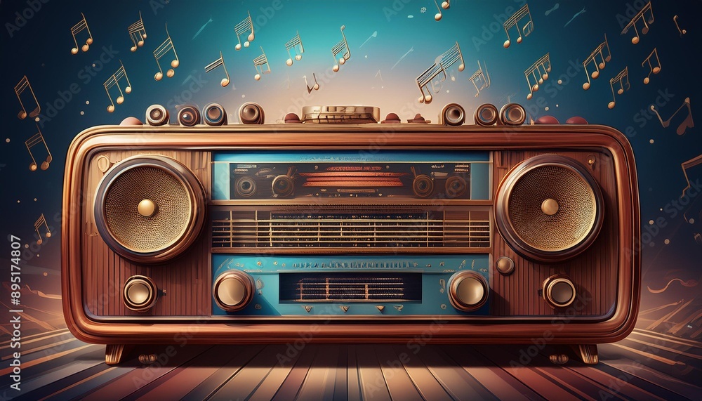 Fototapeta premium vintage radio