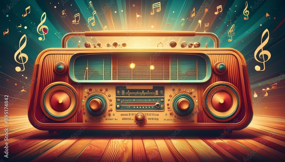 Fototapeta premium vintage radio