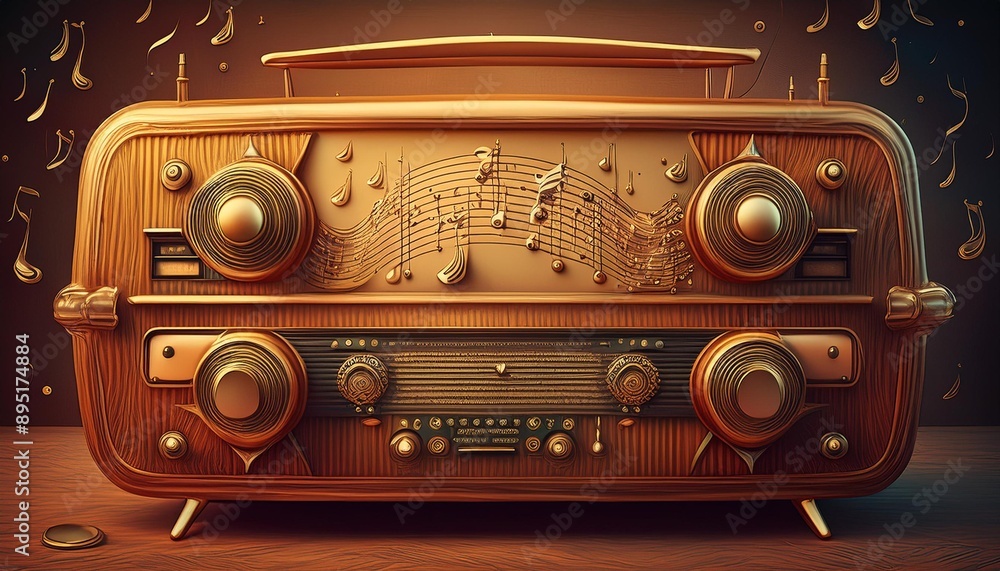 Fototapeta premium vintage radio