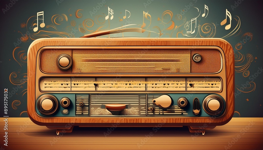 Fototapeta premium vintage radio