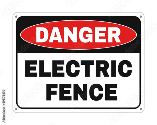 Danger electric fence sign