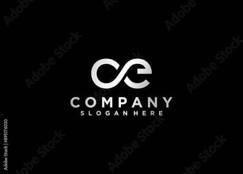 letter oc logo infinity icon design vector