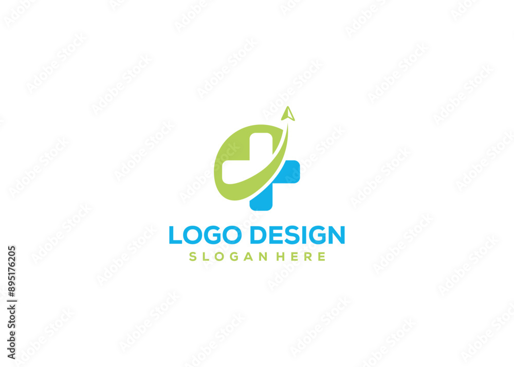 Medical Pin Logo Design Template Element Medical Pin Logo Design Template Element