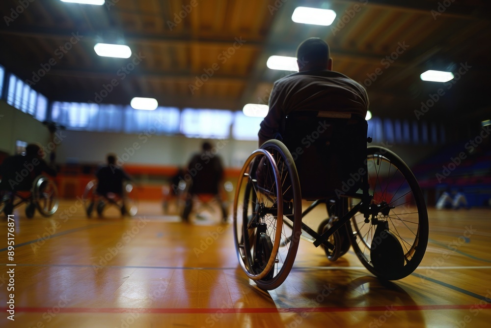 Basketball Player with Wheelchair Basketball Player with Wheelchair