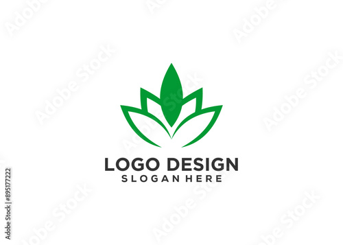 Cannabis leaf logo. Marijuana icon. Vector logo design template