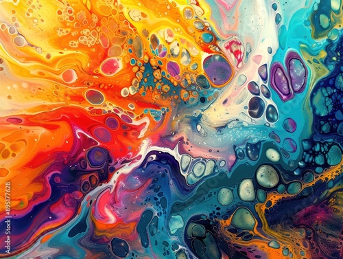 A close-up of an abstract p...
