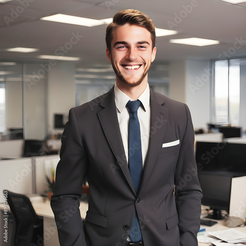 Wallpaper Mural A young professional smiling into the camera in office Torontodigital.ca