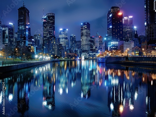 A panoramic view of a city ...