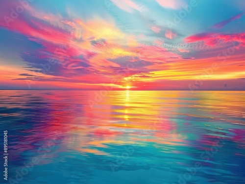 A tranquil ocean scene at s...