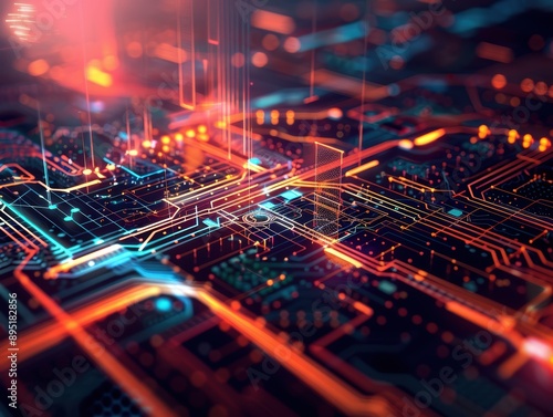 Futuristic artificial intel...