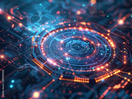Futuristic artificial intel...