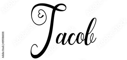jacob - colore nero - parola nome scritta con cuori - ideale per website, presentazioni, biglietti, banners, sweatshirt, stampe, cricut, silhouette, sublimazioni, etichette, adesivi	