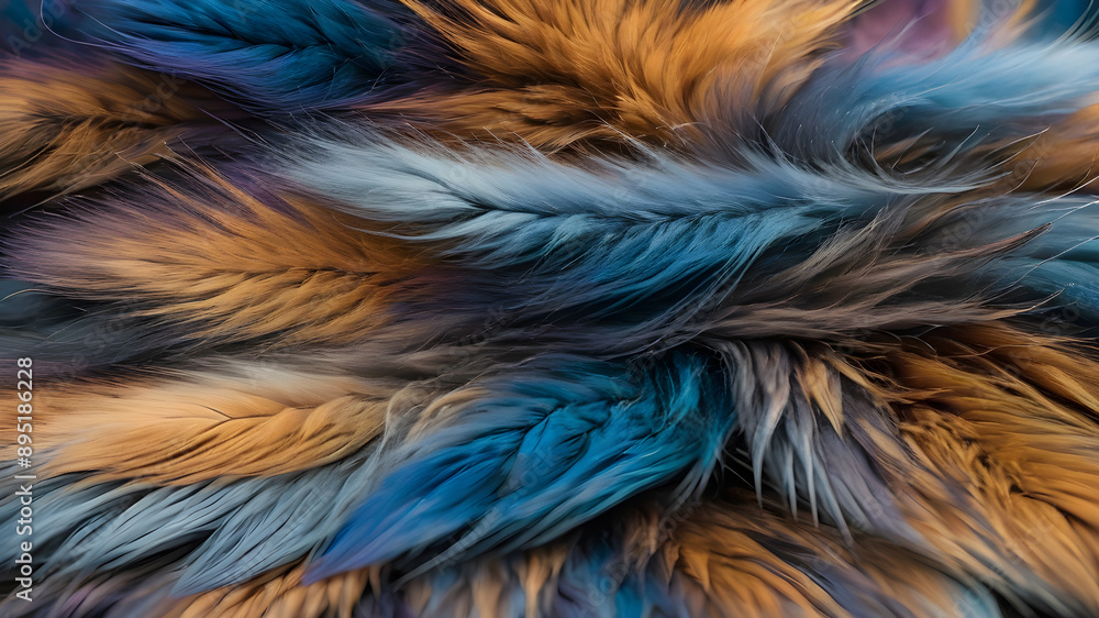 Obraz premium Fur of a cat showing detailed patterns and colors. Generative AI