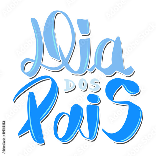Palavra dia dos pais decorativa