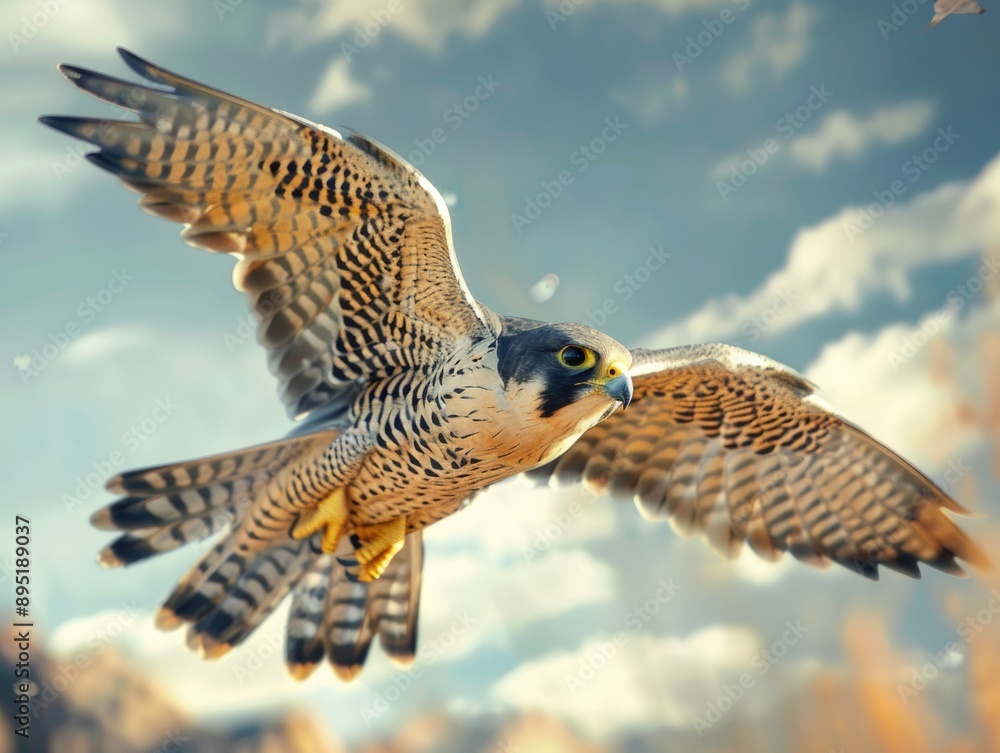 Fototapeta premium Bird of prey flying