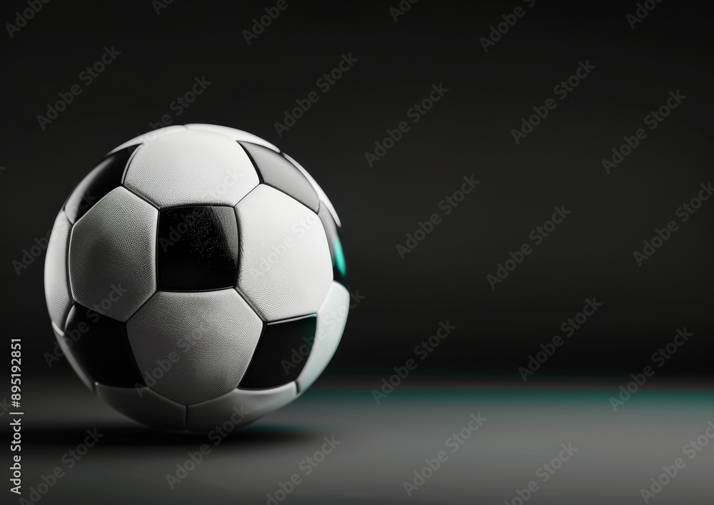 Soccer Ball on Dark Background Soccer Ball on Dark Background