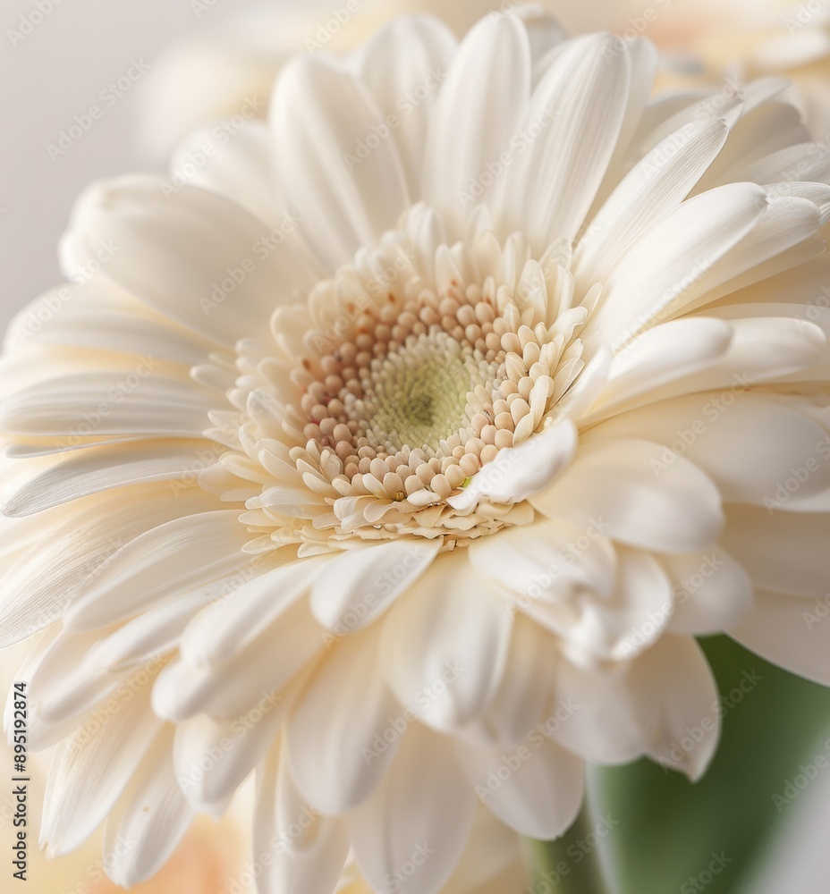 White Gerbera Daisy Close-Up White Gerbera Daisy Close-Up