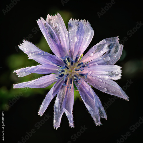 flower on black background