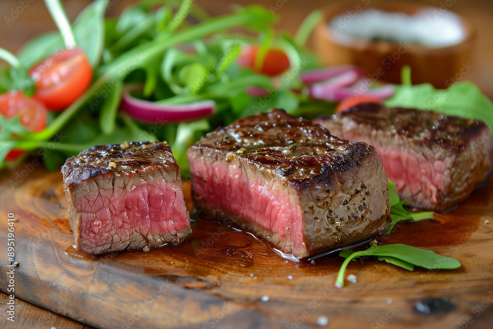 Grilled Steak with Fresh Salad Grilled Steak with Fresh Salad