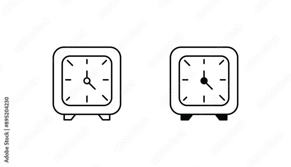 Alarm clock icon design with white background stock illustration Alarm clock icon design with white background stock illustration