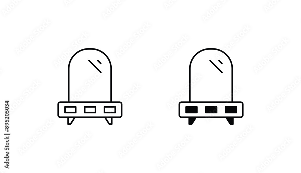 Mirror icon design with white background stock illustration Mirror icon design with white background stock illustration