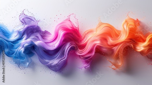 Abstract Colorful Swirling Liquid Wave