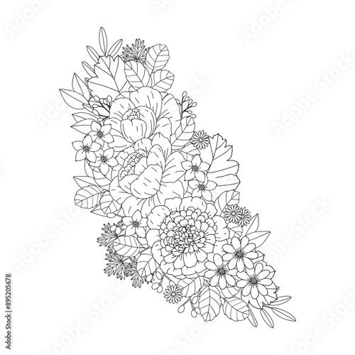 Coloring page for adults and children.