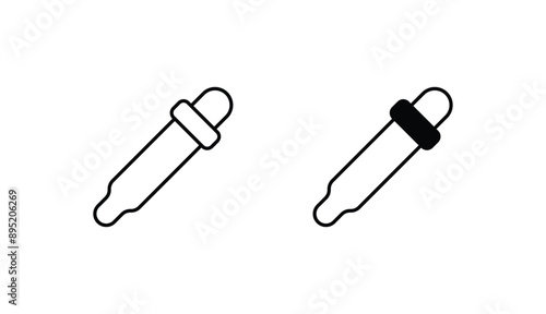Color Picker icon design with white background stock illustration