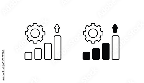 Productivity icon design with white background stock illustration