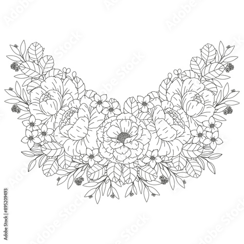 Coloring page for adults and children.