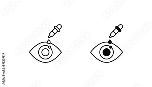 Optometrist icon design with white background stock illustration