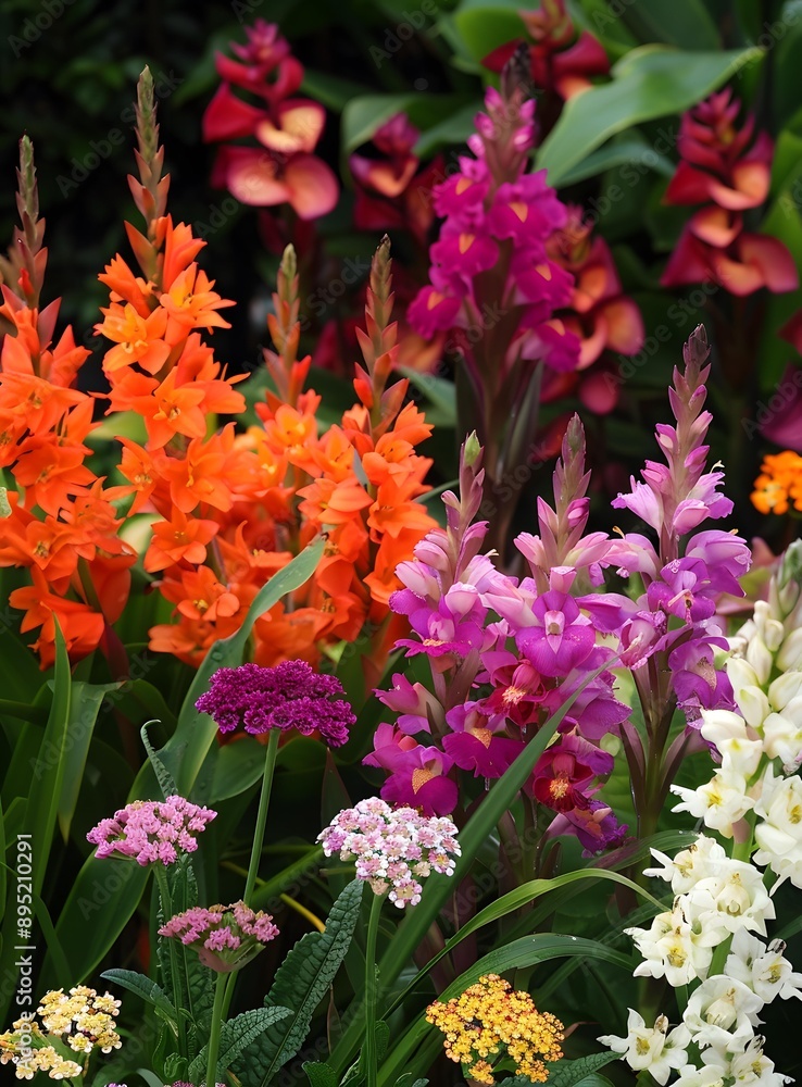 Obraz premium Colorful Flower Blooms in Garden