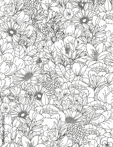 Coloring page for adults and children.