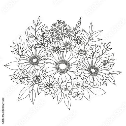 Coloring page for adults and children.