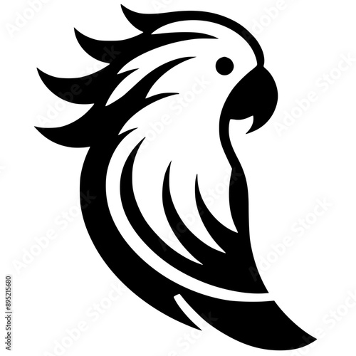 Silhouette of a macaw bird