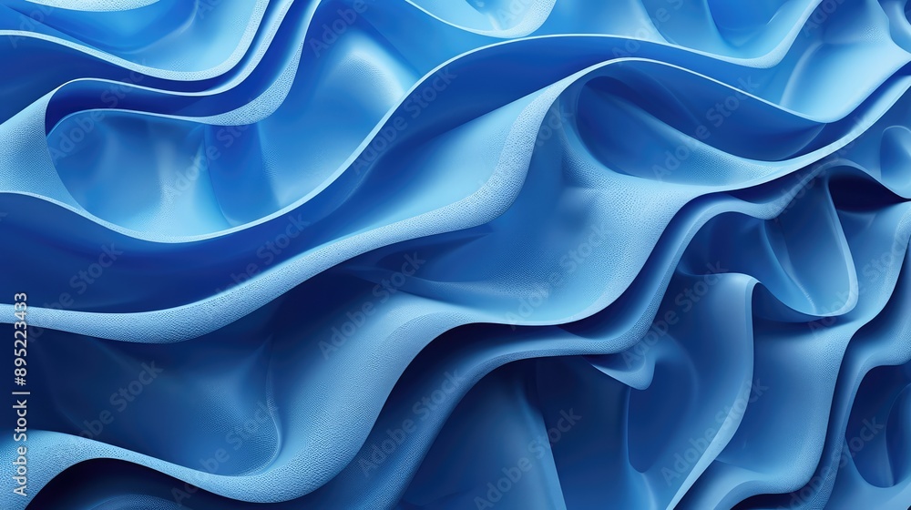 Obraz premium 3d abstract blue background. Ai generation
