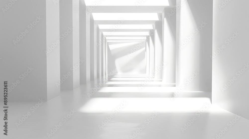 Obraz premium Abstract 3d white background