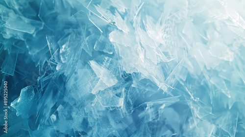 Abstract blue ice background. Ai generation