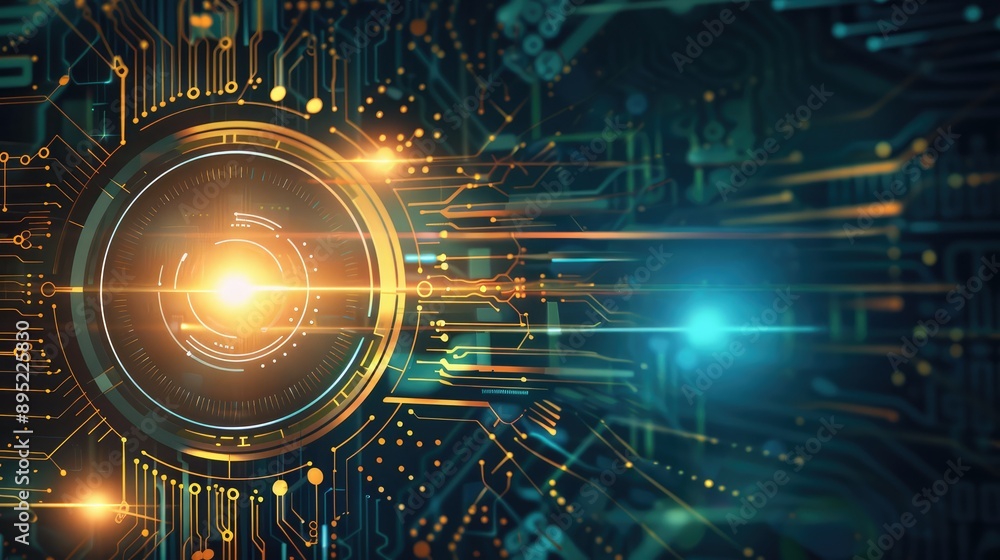 Obraz premium Abstract technological background. Ai generation.