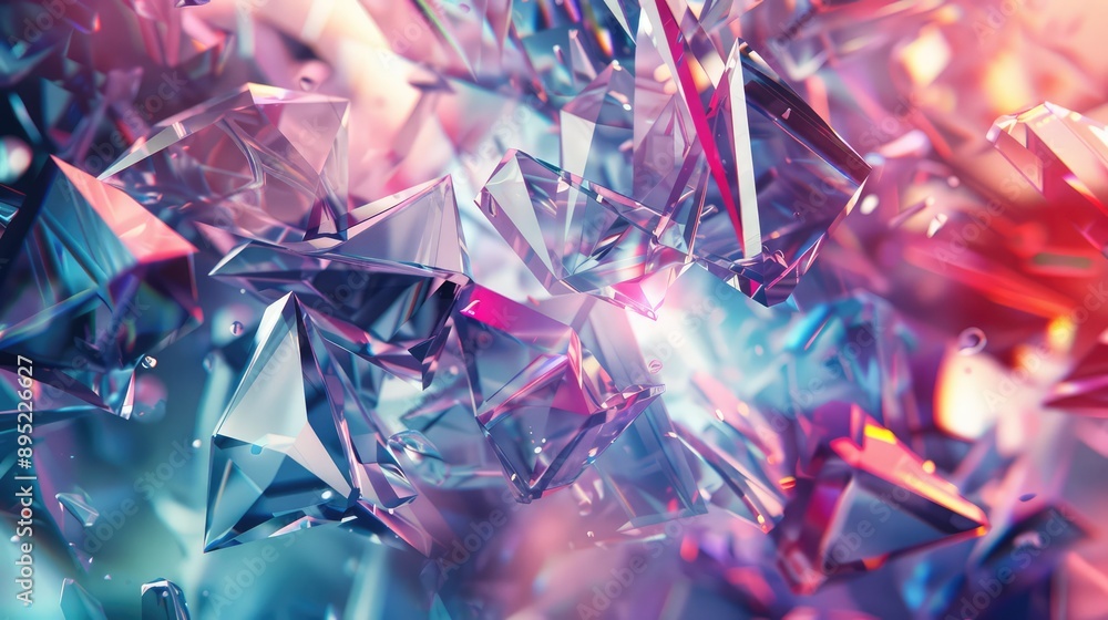 Chaotic glass colored background. Ai generation Chaotic glass colored background. Ai generation