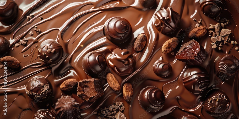 Chocolate Concept Design. Ai generation Chocolate Concept Design. Ai generation