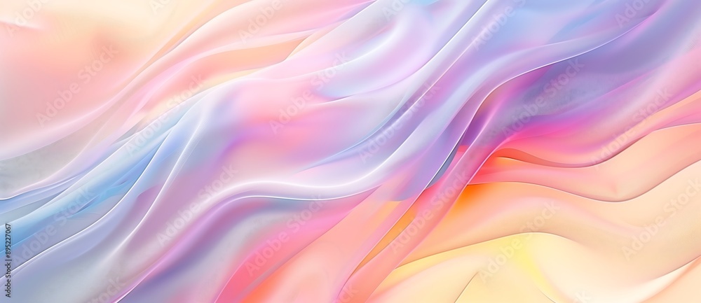 Abstract banner with pastel colorful waves. Generative AI. Abstract banner with pastel colorful waves. Generative AI.