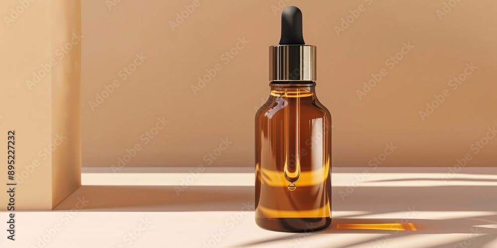 Naklejka premium Cosmetic oil concept. Ai generation