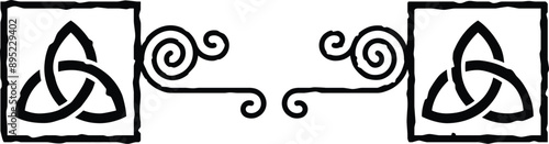 Celtic Spiral Header - Square Ends - Triquetra